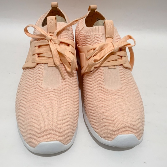 UGG Women’s Willows Sneakers Peach Knit Trainers COMFORTABLE FLAT SHOES 10 - Picture 9 of 11